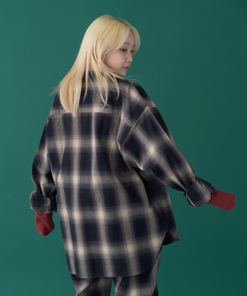 WHIMSIC（ウィムジック）の「【UNISEX】ブラッシュドオンブレチェック 