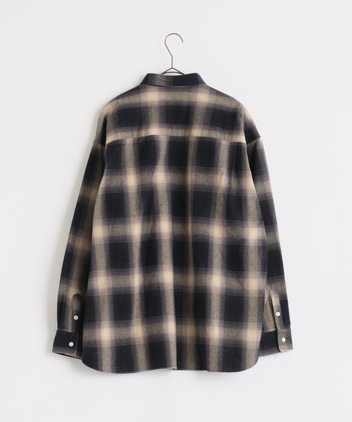 BLAMINK チェックレギュラーカラーシャツブラウス BLMK R チェックレギュラーカラーシャツ