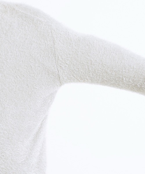 STUDIOUS(ステュディオス)の「フェザーナイロンクルーネックニット(ニット/セーター・メンズ・ライトグレー/ブラック/ネイビー/マルチ・1/2)」の12枚目の写真