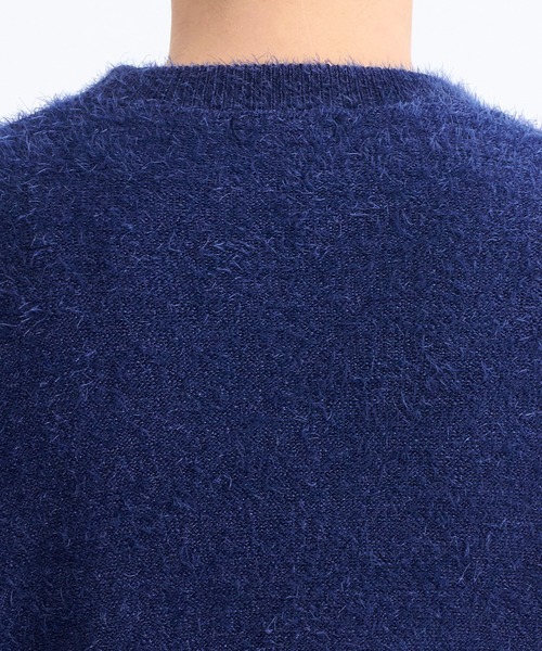 STUDIOUS(ステュディオス)の「フェザーナイロンクルーネックニット(ニット/セーター・メンズ・ライトグレー/ブラック/ネイビー/マルチ・1/2)」の11枚目の写真