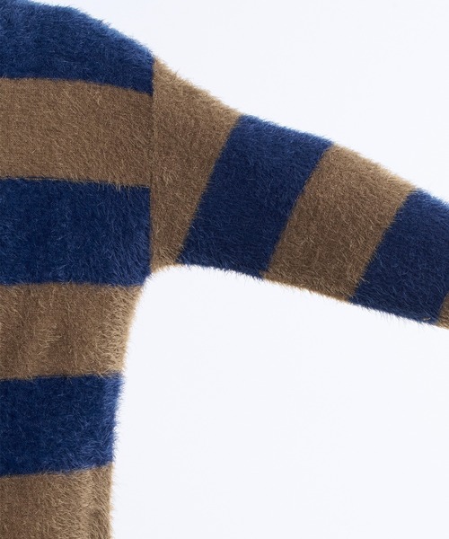 STUDIOUS(ステュディオス)の「フェザーナイロンクルーネックニット(ニット/セーター・メンズ・ライトグレー/ブラック/ネイビー/マルチ・1/2)」の22枚目の写真