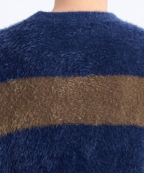 STUDIOUS(ステュディオス)の「フェザーナイロンクルーネックニット(ニット/セーター・メンズ・ライトグレー/ブラック/ネイビー/マルチ・1/2)」の21枚目の写真