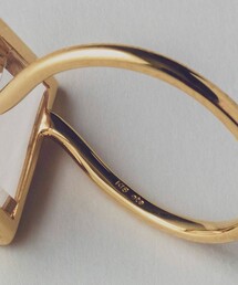 ete bijoux（エテビジュー）の「○K18YG グリーム クォーツ リング
