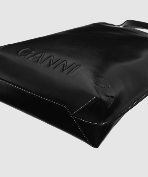 GANNI（ガニー）の「Banner Medium Tote（トートバッグ・レディース・ブラック・ONE SIZE）」の9枚目の写真