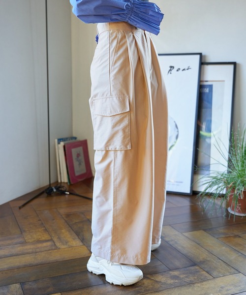 VIS(ビス)の「【セットアップ対応】タックギャザーワイドカーゴパンツ(カーゴパンツ・レディース・ベージュ/グリーン系その他2・S/M)」の9枚目の写真