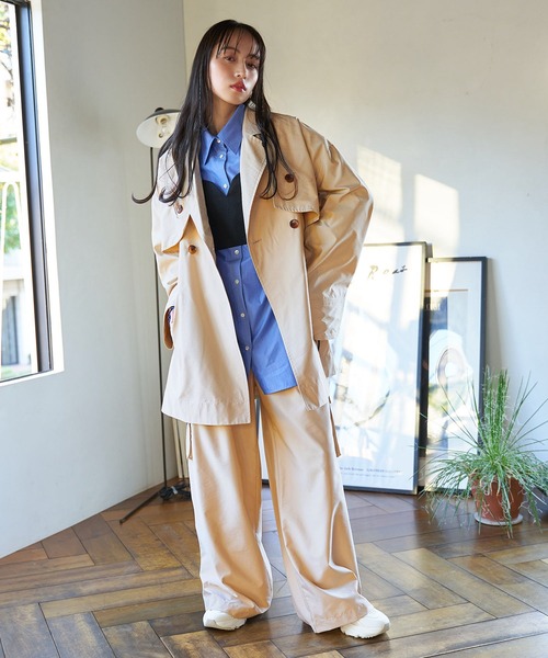 VIS(ビス)の「【セットアップ対応】タックギャザーワイドカーゴパンツ(カーゴパンツ・レディース・ベージュ/グリーン系その他2・S/M)」の11枚目の写真