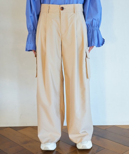 VIS(ビス)の「【セットアップ対応】タックギャザーワイドカーゴパンツ(カーゴパンツ・レディース・ベージュ/グリーン系その他2・S/M)」の12枚目の写真