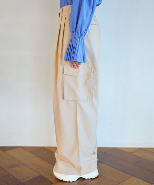 VIS(ビス)の「【セットアップ対応】タックギャザーワイドカーゴパンツ(カーゴパンツ・レディース・ベージュ/グリーン系その他2・S/M)」の14枚目の写真