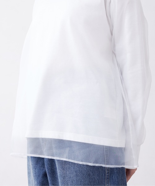Chez toi(シェトワ)の「オーガンジーレイヤードプルオーバー(シャツ/ブラウス・レディース・オフホワイト/ブラック/グレー・FREE)」の18枚目の写真