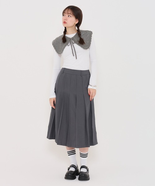 tina jojun ティーナジョジュン　デニムワンピース　ステッチ 灰色グレー デニム ジャンパースカート TINA：JOJUN（ワンピース）｜TINA