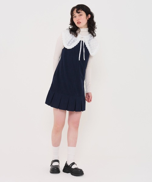 TINA:JOJUN(ティーナジョジュン)の「ニット 付け襟 TINA:JOJUN(付け襟・レディース・グレー/ホワイト・F)」の13枚目の写真