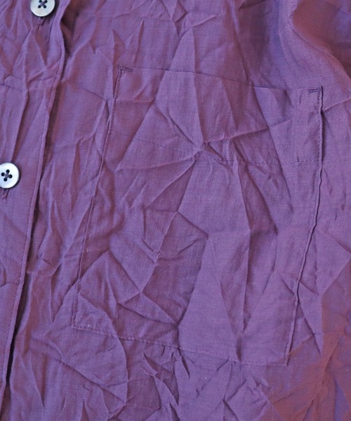 yuni（ユニ　）の「120/2コットンナイロン　キャッチワッシャー　シャツジャケット（シャツ/ブラウス・レディース・グレー/ホワイト/ボルドー/ブラック・FREE）」の21枚目の写真