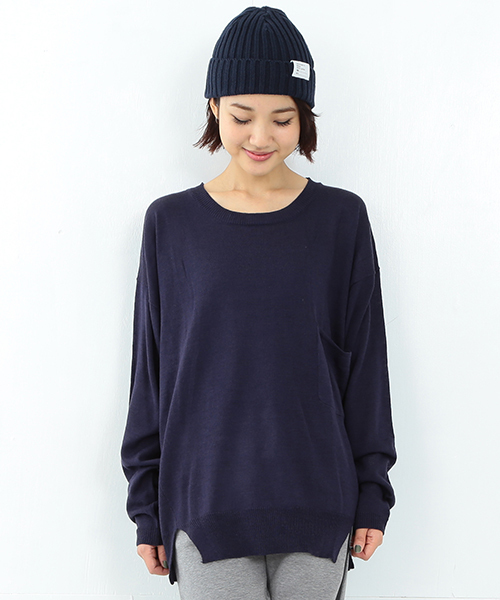 LABRAT(ラブラット)の「LABRAT / ビッグ ニット(ニット/セーター・メンズ・グレー/ネイビー・MEDIUM/SMALL)」の2枚目の写真