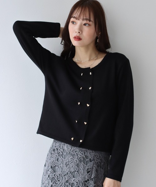 ELLIE エリー ハートボタンカーディガン yori ella ELIN ELLIE エリー ハートボタンカーディガン yori ella ELIN レディース