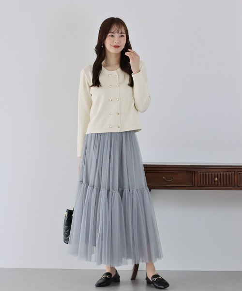 BLUEEAST（ブルーイースト）の「ハートボタンカーディガン（カーディガン/ボレロ・レディース・アイボリー/ブラック/ブルー/ピンク/ネイビー/ブラウン・MEDIUM）」の15枚目の写真