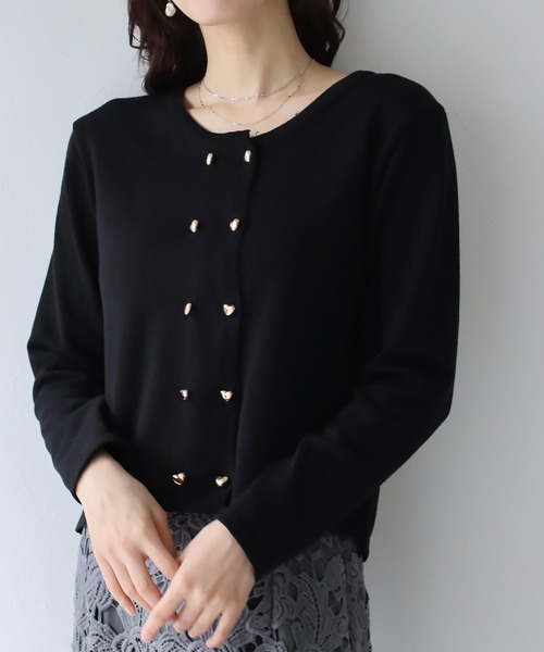 ハートボタンカーディガン（カーディガン/ボレロ）｜BLUEEAST（ブルー
