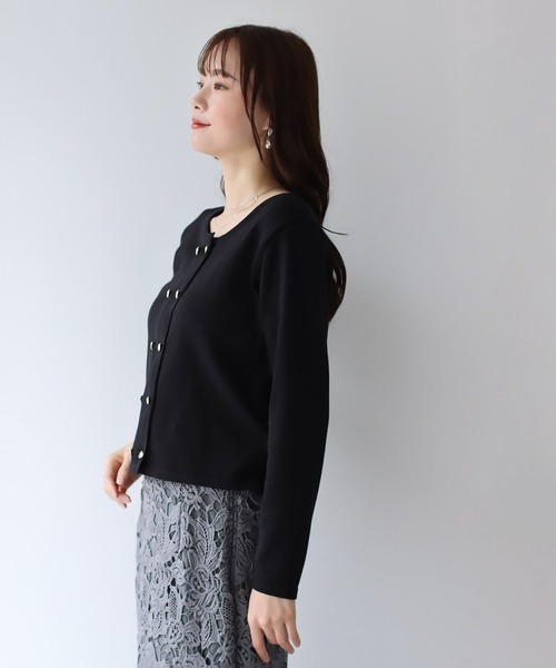 BLUEEAST（ブルーイースト）の「ハートボタンカーディガン（カーディガン/ボレロ・レディース・アイボリー/ブラック/ブルー/ピンク/ネイビー/ブラウン・MEDIUM）」の22枚目の写真