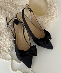 prose verse | 【サテン】リボン2wayバックストラップミュール(パンプス)