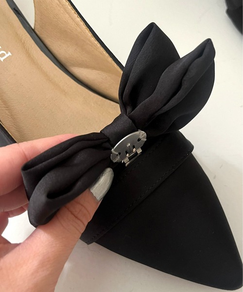 prose verse（プロズヴェール）の「【サテン】リボン2wayバックストラップミュール（パンプス・レディース・ブラック・LARGE/MEDIUM/SMALL）」の8枚目の写真