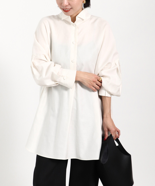 新品❣️ヴェルメイユパーイエナ 24SS シャツ 春服 ブラウス スタンドカラー VERMEIL par iena（ヴェルメイユパーイエナ）の「スタンドカラー