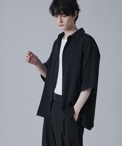 LUCY(ルーシー)の「LUCY/トロミBIGシャツ(シャツ/ブラウス・メンズ・グリーン/ライトグレー/ホワイト/ブラック・LARGE/MEDIUM)」の3枚目の写真