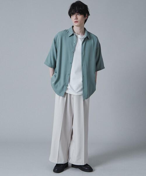 LUCY(ルーシー)の「LUCY/トロミBIGシャツ(シャツ/ブラウス・メンズ・グリーン/ライトグレー/ホワイト/ブラック・LARGE/MEDIUM)」の22枚目の写真