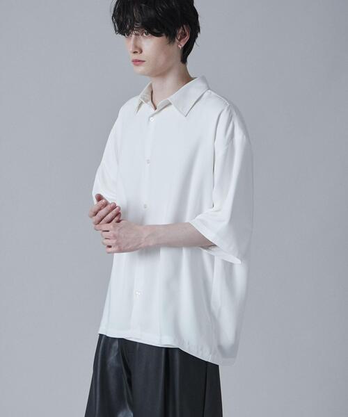 LUCY(ルーシー)の「LUCY/トロミBIGシャツ(シャツ/ブラウス・メンズ・グリーン/ライトグレー/ホワイト/ブラック・LARGE/MEDIUM)」の14枚目の写真