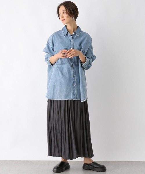 LEPSIM（レプシィム）の「アソートBIGデニムシャツ　987191（シャツ/ブラウス・レディース・ブルー/ライトブルー/グレー・FREE）」の17枚目の写真