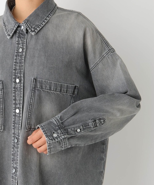 LEPSIM（レプシィム）の「アソートBIGデニムシャツ　987191（シャツ/ブラウス・レディース・ブルー/ライトブルー/グレー・FREE）」の16枚目の写真