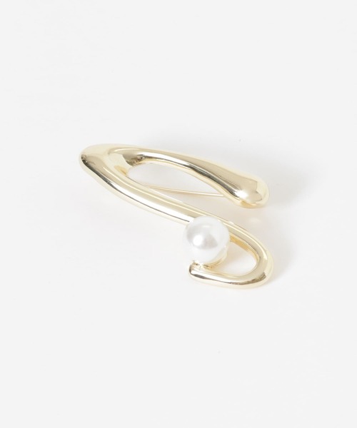 SMELLY（スメリー）の「メタルカーブパールブローチ（ブローチ/コサージュ・レディース・ゴールド系その他・-）」の3枚目の写真