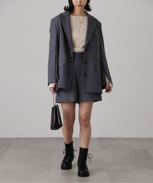 FREE'S MART（フリーズマート）の「［セットアップ対応］ピンタックハイウエストショートパンツ（その他パンツ・レディース・グレー/ホワイト系その他/ベージュ/ブラウン系その他・SMALL/MEDIUM）」の20枚目の写真