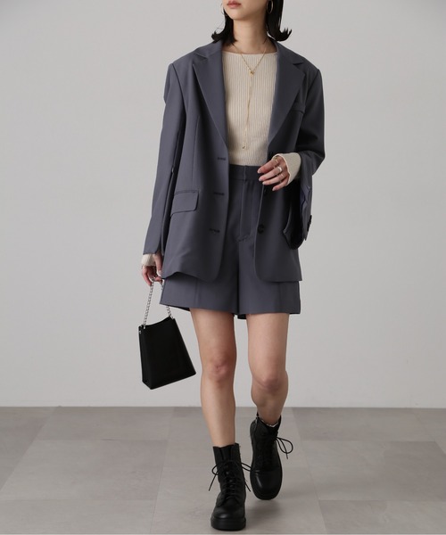 FREE'S MART（フリーズマート）の「［セットアップ対応］ピンタックハイウエストショートパンツ（その他パンツ・レディース・グレー/ホワイト系その他/ベージュ/ブラウン系その他・SMALL/MEDIUM）」の21枚目の写真