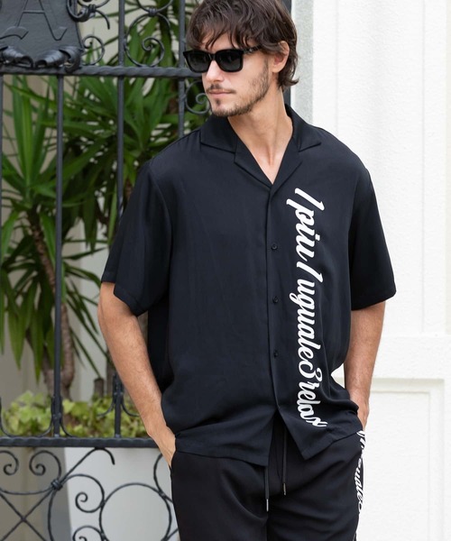 【セール】1PIU1UGUALE3 RELAX(ウノピゥウノウグァーレトレ リラックス)縦ロゴアロハシャツ（シャツ/ブラウス）｜1PIU1UGUALE3 RELAX （ウノピゥウノウグァーレトレ リラックス）