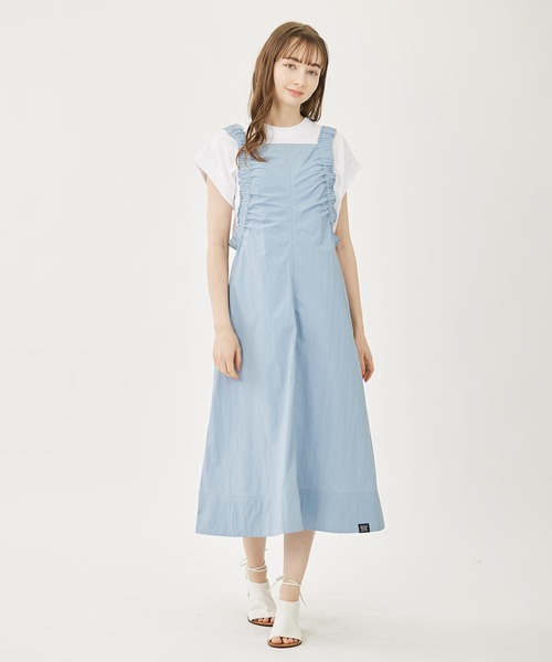 MILKFED.（ミルクフェド）の「GATHERED SHOULDER DRESS（ワンピース・レディース・ライトブルー/ベージュ/チャコール・ONE SIZE）」の12枚目の写真
