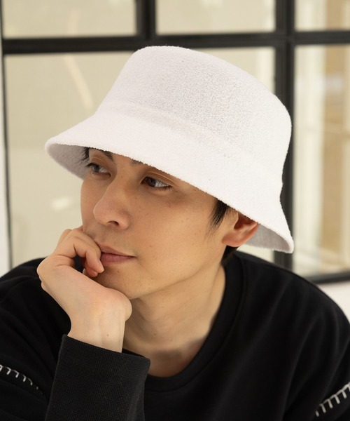 LAKOLE（ラコレ）の「パイルバケットハット / 993851（ハット・メンズ・ブラック/ブルー/ホワイト/ライトグレー・9）」の2枚目の写真