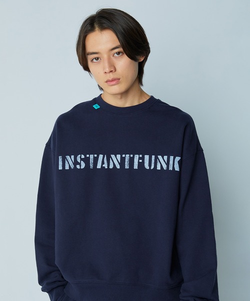 InstantFunk（インスタントファンク）の「スタンダード ロゴ トレーナー（スウェット・レディース・ホワイト/ピンク/グリーン/ネイビー・S/L/M）」の4枚目の写真