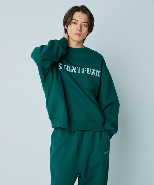 InstantFunk（インスタントファンク）の「スタンダード ロゴ トレーナー（スウェット・レディース・ホワイト/ピンク/グリーン/ネイビー・S/L/M）」の3枚目の写真