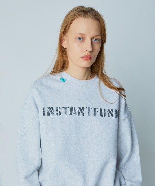 InstantFunk（インスタントファンク）の「スタンダード ロゴ トレーナー（スウェット・レディース・ホワイト/ピンク/グリーン/ネイビー・S/L/M）」の10枚目の写真