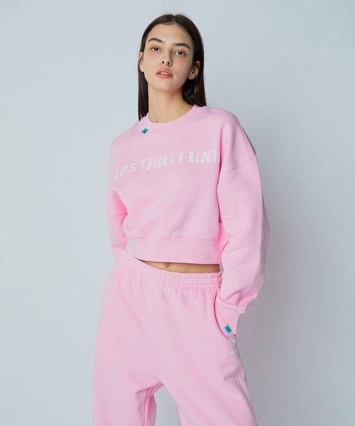 InstantFunk（インスタントファンク）の「スタンダード ロゴ トレーナー（スウェット・レディース・ホワイト/ピンク/グリーン/ネイビー・S/L/M）」の15枚目の写真