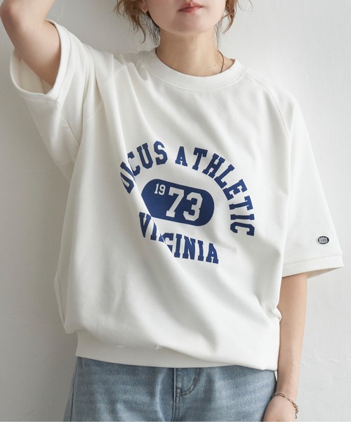DISCUS ATHLETIC(ディスカス アスレチック)の「DISCUS ATHLETIC ロゴ半袖スウェットT(Tシャツ/カットソー・レディース・ブラック/ホワイト/ライトグレー・M)」の20枚目の写真