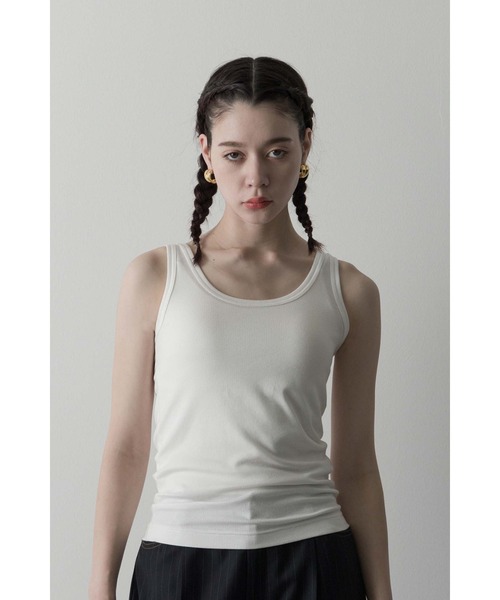 Limue(リミュ)の「シルケットリブタンクトップ(Tシャツ/カットソー・レディース・ホワイト/ブラック/チャコールグレー/ベージュ・FREE)」の16枚目の写真