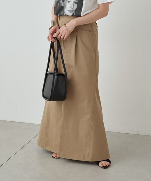 Omekashi（オメカシ）の「チノフレアスリットスカート（スカート・レディース・ベージュ/オフホワイト/ブラック・36/38）」の5枚目の写真