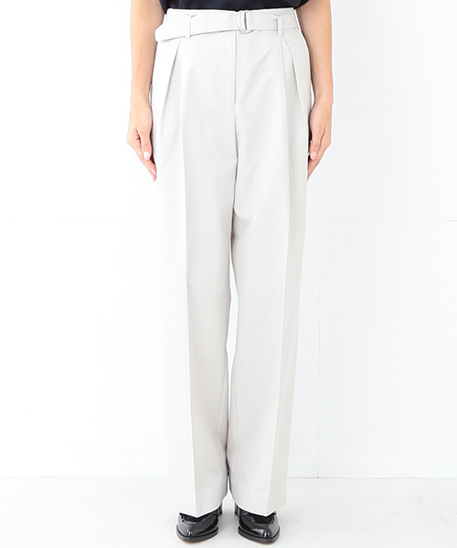 Demi-Luxe BEAMS（デミルクス ビームス）の「Demi-Luxe BEAMS / ベルト付き ボックスタック ワイドパンツ（その他パンツ・レディース・ブラック/ライトグレー・38/40/36）」の11枚目の写真