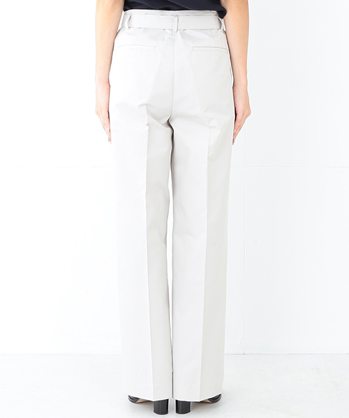 Demi-Luxe BEAMS（デミルクス ビームス）の「Demi-Luxe BEAMS / ベルト付き ボックスタック ワイドパンツ（その他パンツ・レディース・ブラック/ライトグレー・38/40/36）」の13枚目の写真