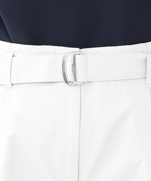 Demi-Luxe BEAMS（デミルクス ビームス）の「Demi-Luxe BEAMS / ベルト付き ボックスタック ワイドパンツ（その他パンツ・レディース・ブラック/ライトグレー・38/40/36）」の5枚目の写真