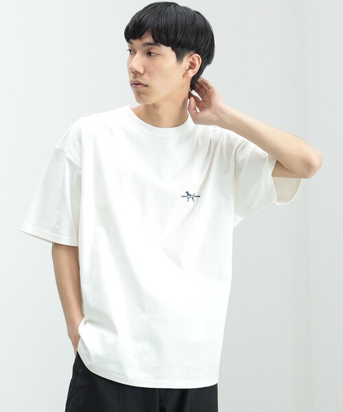 Labrador Retriever（ラブラドールリトリーバー）の「BEAMS HEART / Labrador Retriever アーカイブ プリント Tシャツ（Tシャツ/カットソー・メンズ・ホワイト/ネイビー・MEDIUM/SMALL/LARGE）」の6枚目の写真