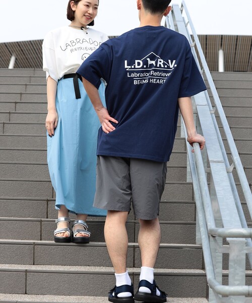 Labrador Retriever（ラブラドールリトリーバー）の「BEAMS HEART / Labrador Retriever アーカイブ プリント Tシャツ（Tシャツ/カットソー・メンズ・ホワイト/ネイビー・MEDIUM/SMALL/LARGE）」の7枚目の写真