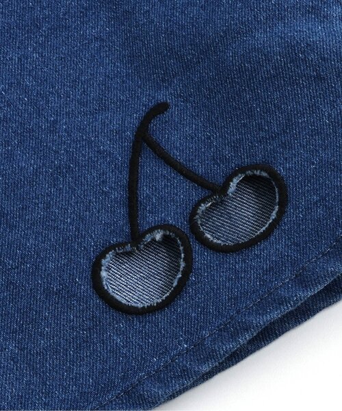 algy（アルジー）の「チェリーモチーフジャンスカ（ジャンパースカート・キッズ・アイボリー/インディゴブルー・XXX-SMALL/XX-SMALL/X-SMALL/MEDIUM/SMALL）」の7枚目の写真