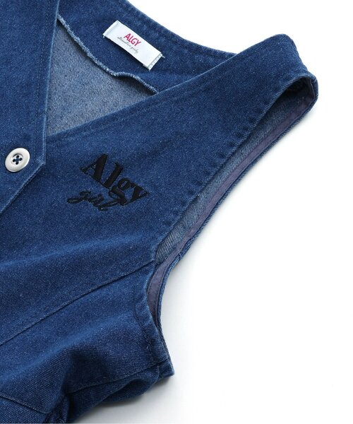 algy（アルジー）の「チェリーモチーフジャンスカ（ジャンパースカート・キッズ・アイボリー/インディゴブルー・XXX-SMALL/XX-SMALL/X-SMALL/MEDIUM/SMALL）」の12枚目の写真