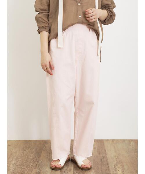 Samansa Mos2(サマンサ モスモス)の「【Sサイズ / WEB限定】ツイルほつほつカーブパンツ(その他パンツ・レディース・ベージュ/キナリ/ダークブラウン/グリーン/ピンク・M/S)」の5枚目の写真